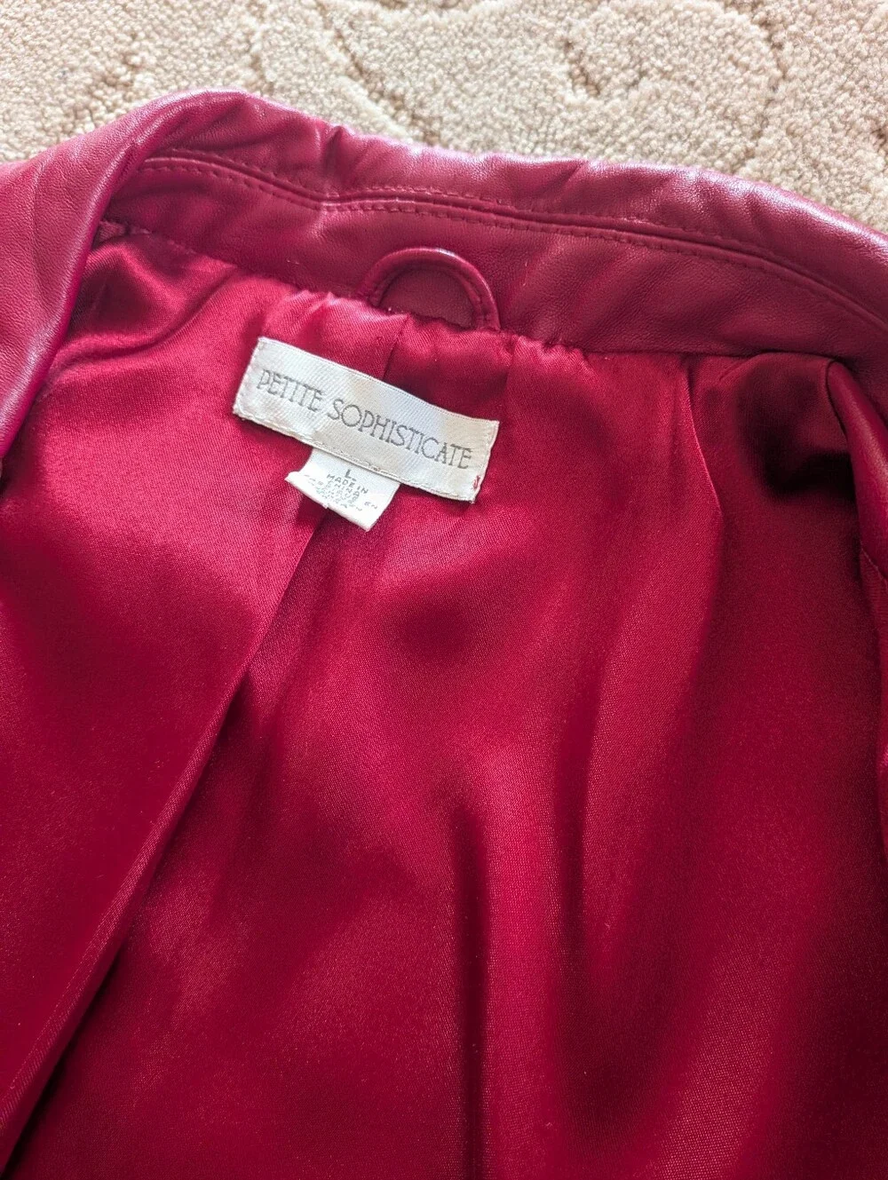Red Leather Jacket - Picture 4 of 6